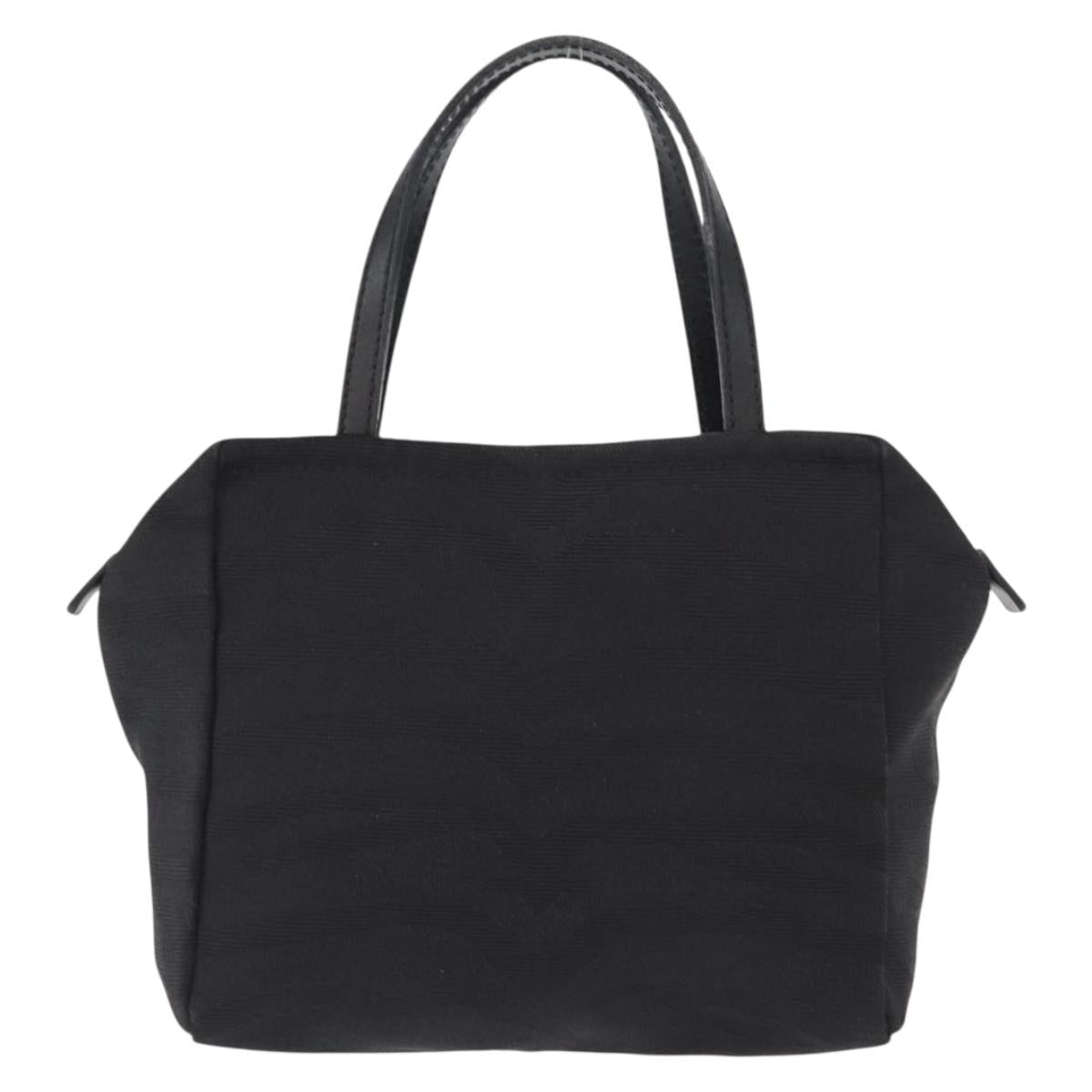 FENDI Hand Bag Black Silver Auth am10210V