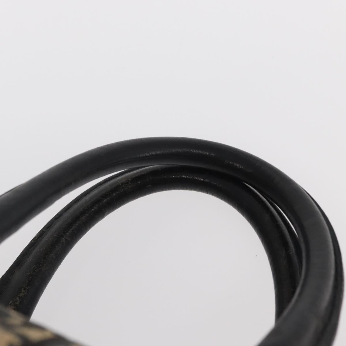 Christian Dior Trotter Canvas Boston Bag Navy Silver Auth am10238