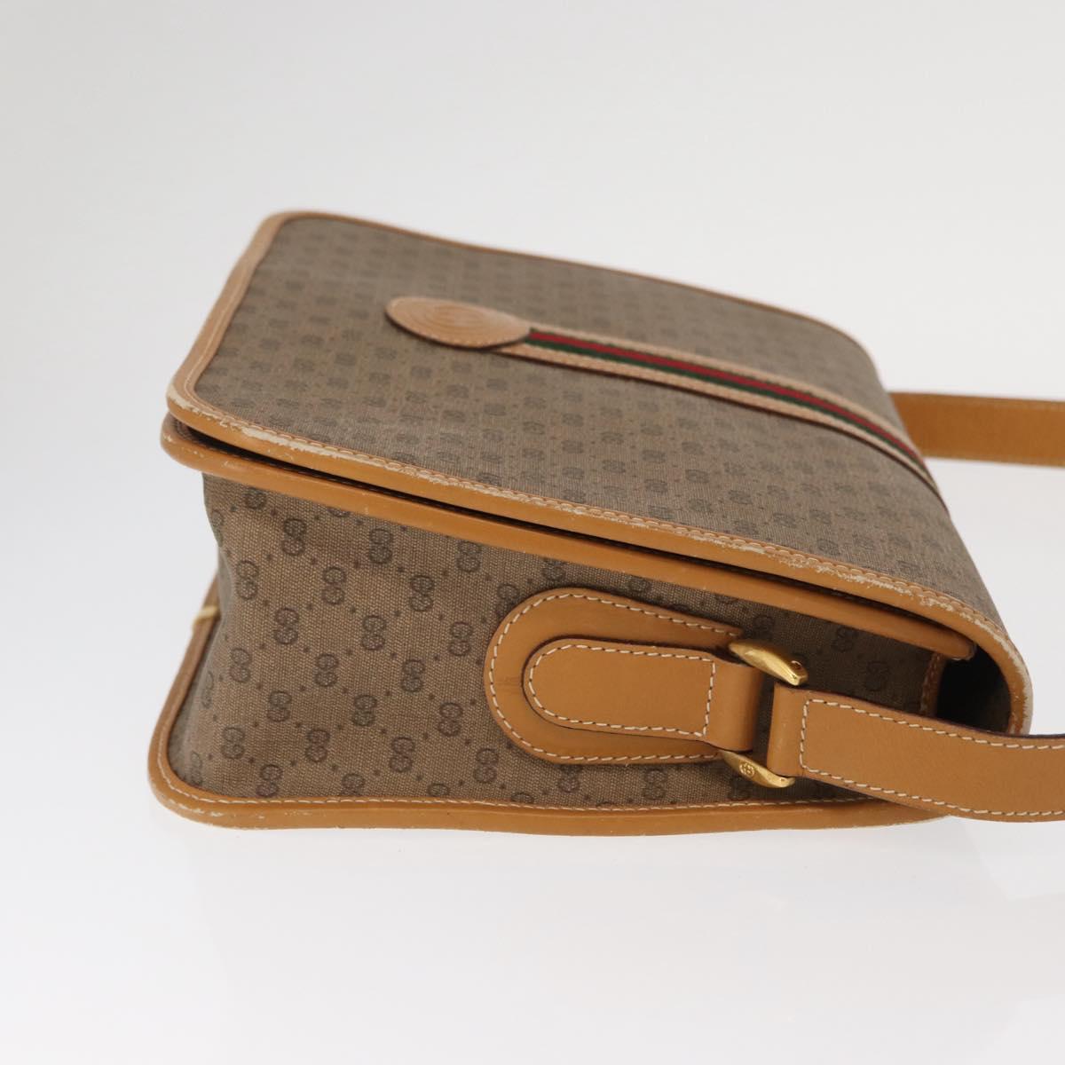 GUCCI Micro GG Supreme Web Sherry Line Bag PVC Beige 001 904 0915 Auth am10240
