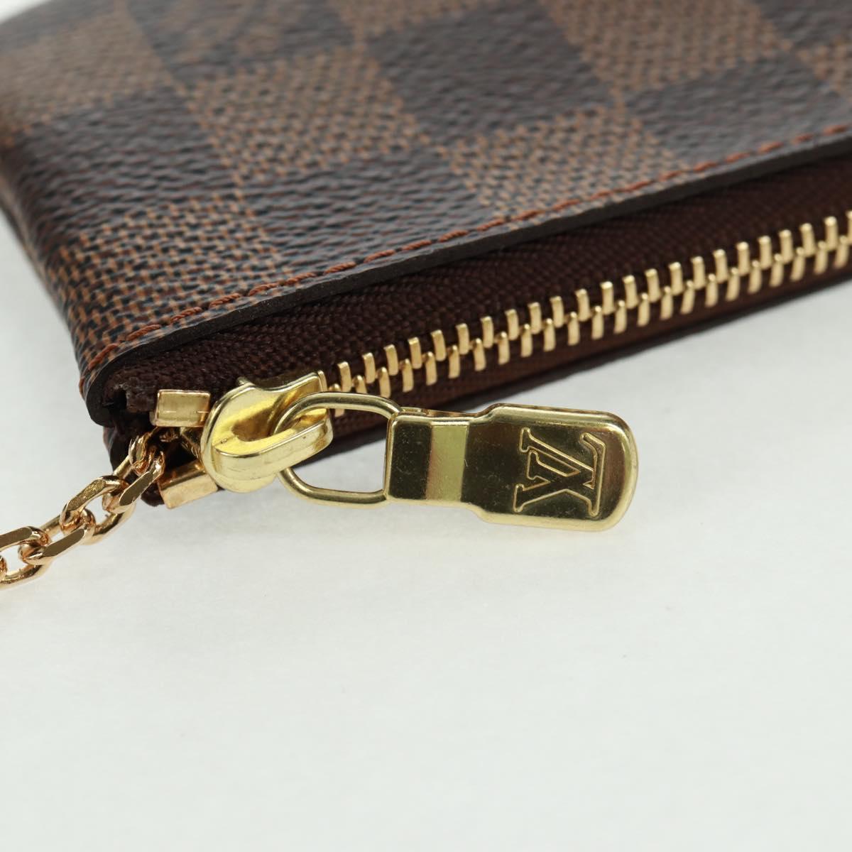 LOUIS VUITTON Damier Ebene Pochette Cles Coin Purse N62658 LV Auth am10246AV