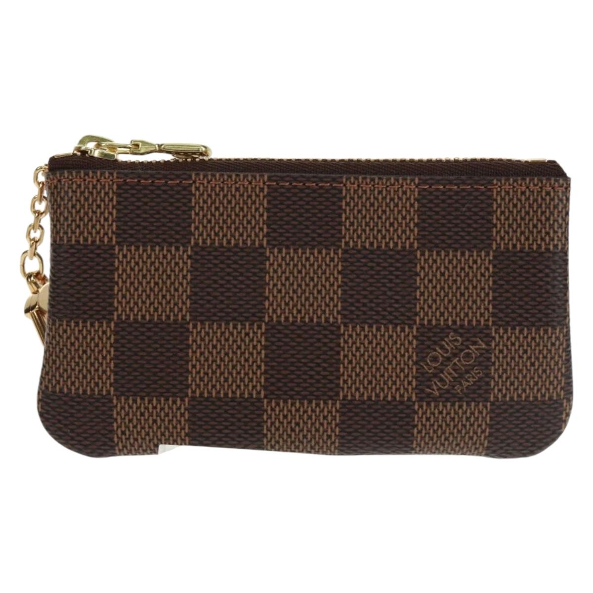 LOUIS VUITTON Damier Ebene Pochette Cles Coin Purse N62658 LV Auth am10246AV