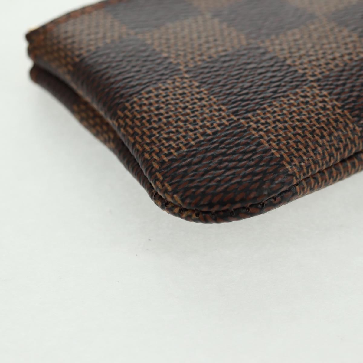 LOUIS VUITTON Damier Ebene Pochette Cles Coin Purse N62658 LV Auth am10246AV