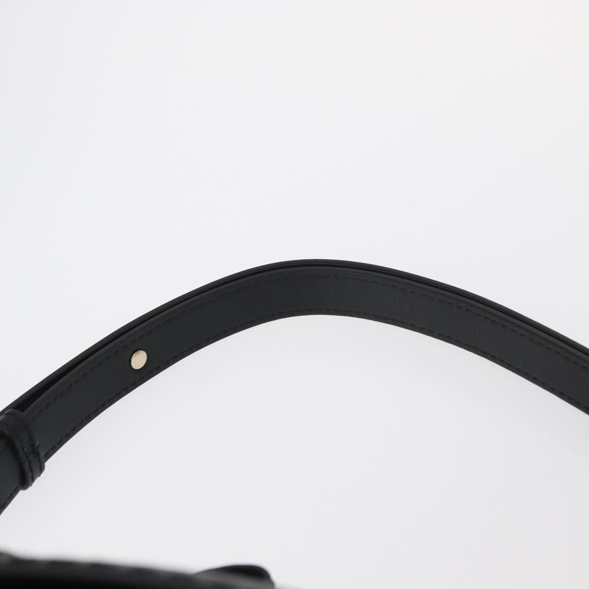 Chloe Edith Shoulder Bag Leather Black Gold Auth am10259V