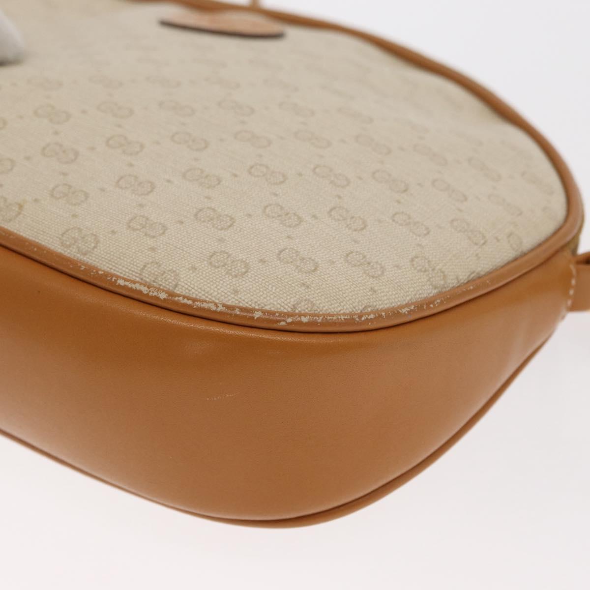 GUCCI Micro GG Supreme Shoulder Bag PVC Ivory Gold 007 89 0094 Auth am10270