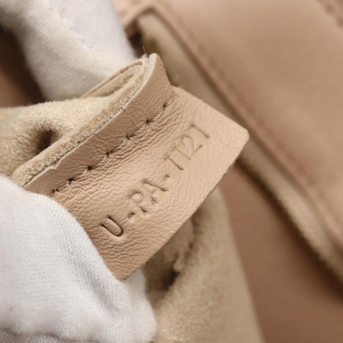 CELINE Horizontalkava Tote Bag Leather Beige Auth am10290