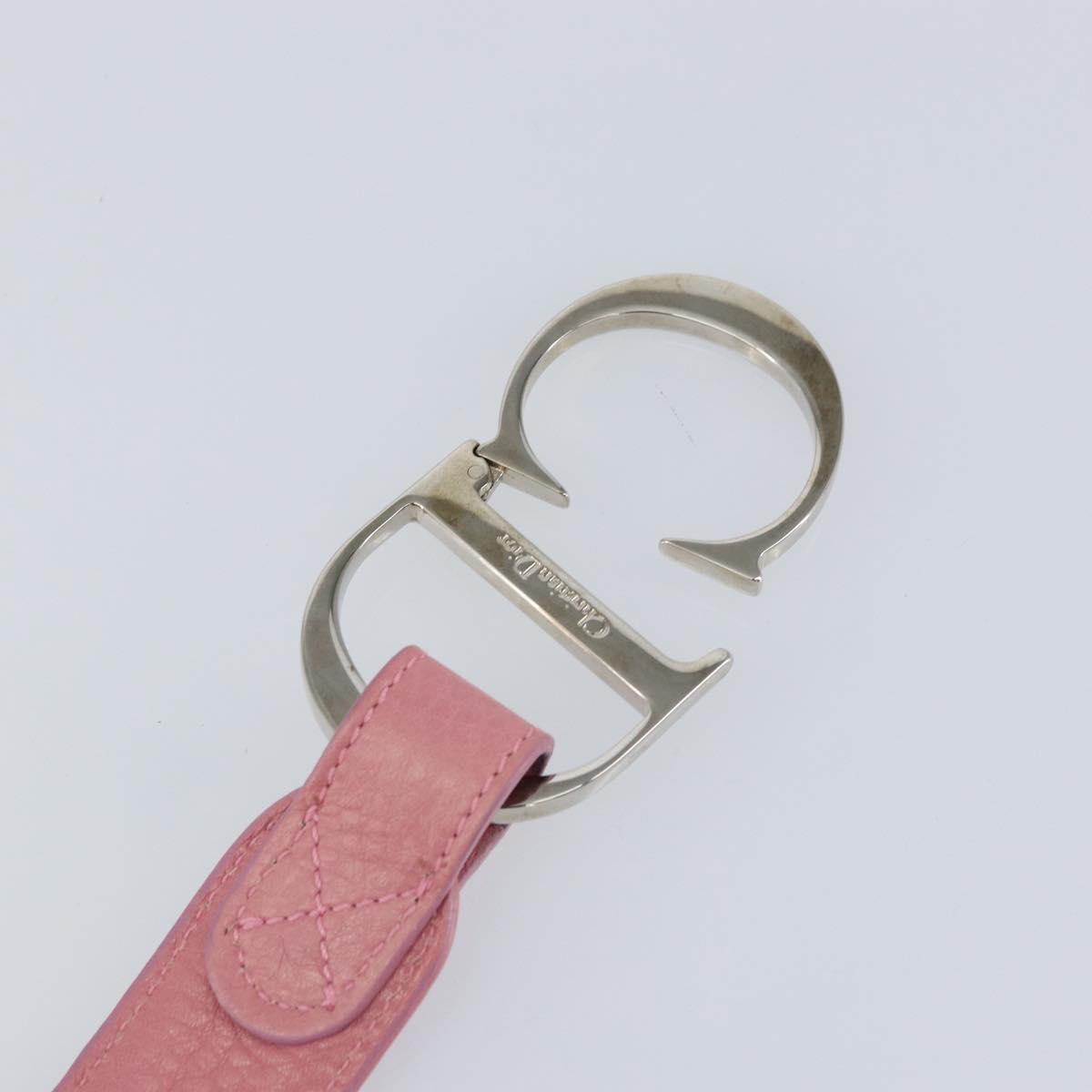 Christian Dior CD Flower Belt Leather Size 85 Pink Auth am10306V