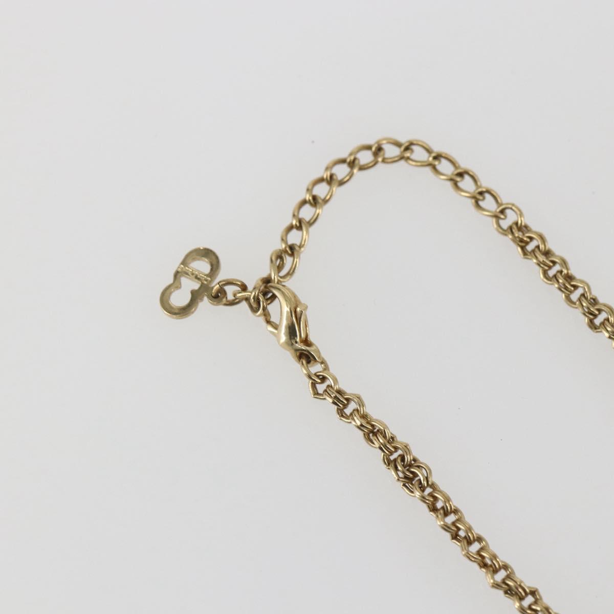 Christian Dior Necklace metal Gold Tone Auth am10310