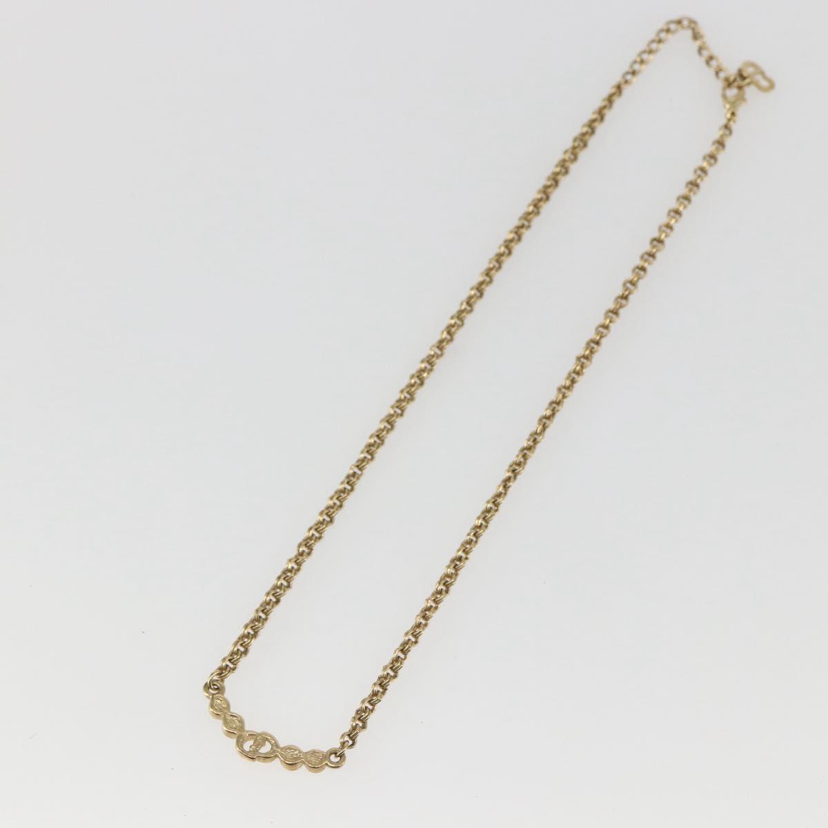 Christian Dior Necklace metal Gold Tone Auth am10310