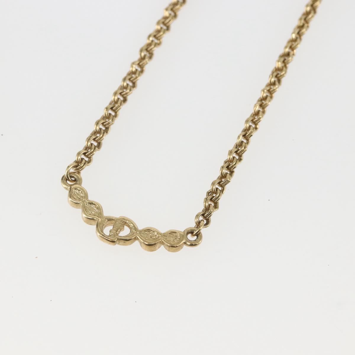 Christian Dior Necklace metal Gold Tone Auth am10310