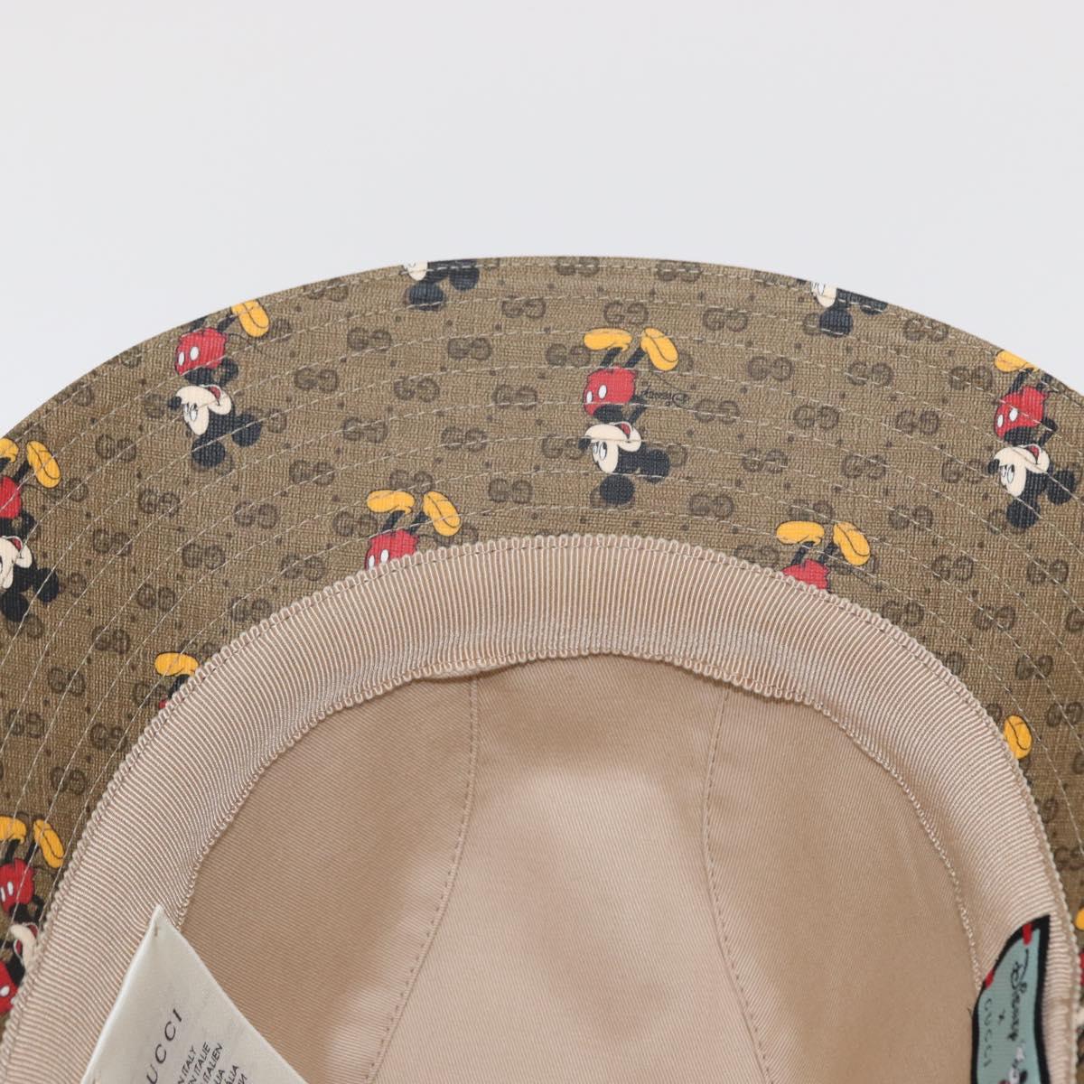 GUCCI Micro GG Supreme Disney Hat PVC Size M Beige 602978 Auth am10313SAM