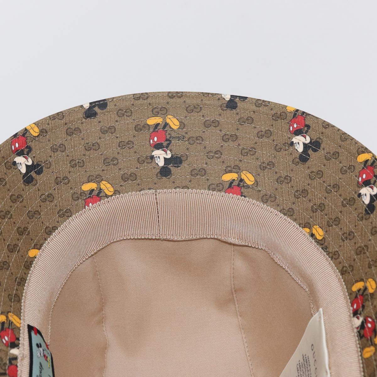 GUCCI Micro GG Supreme Disney Hat PVC Size M Beige 602978 Auth am10313SAM