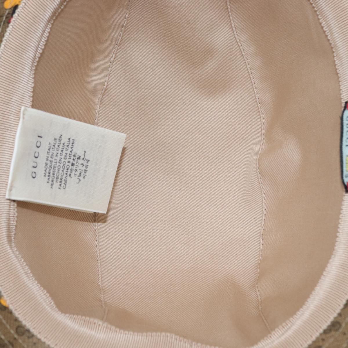GUCCI Micro GG Supreme Disney Hat PVC Size M Beige 602978 Auth am10313SAM