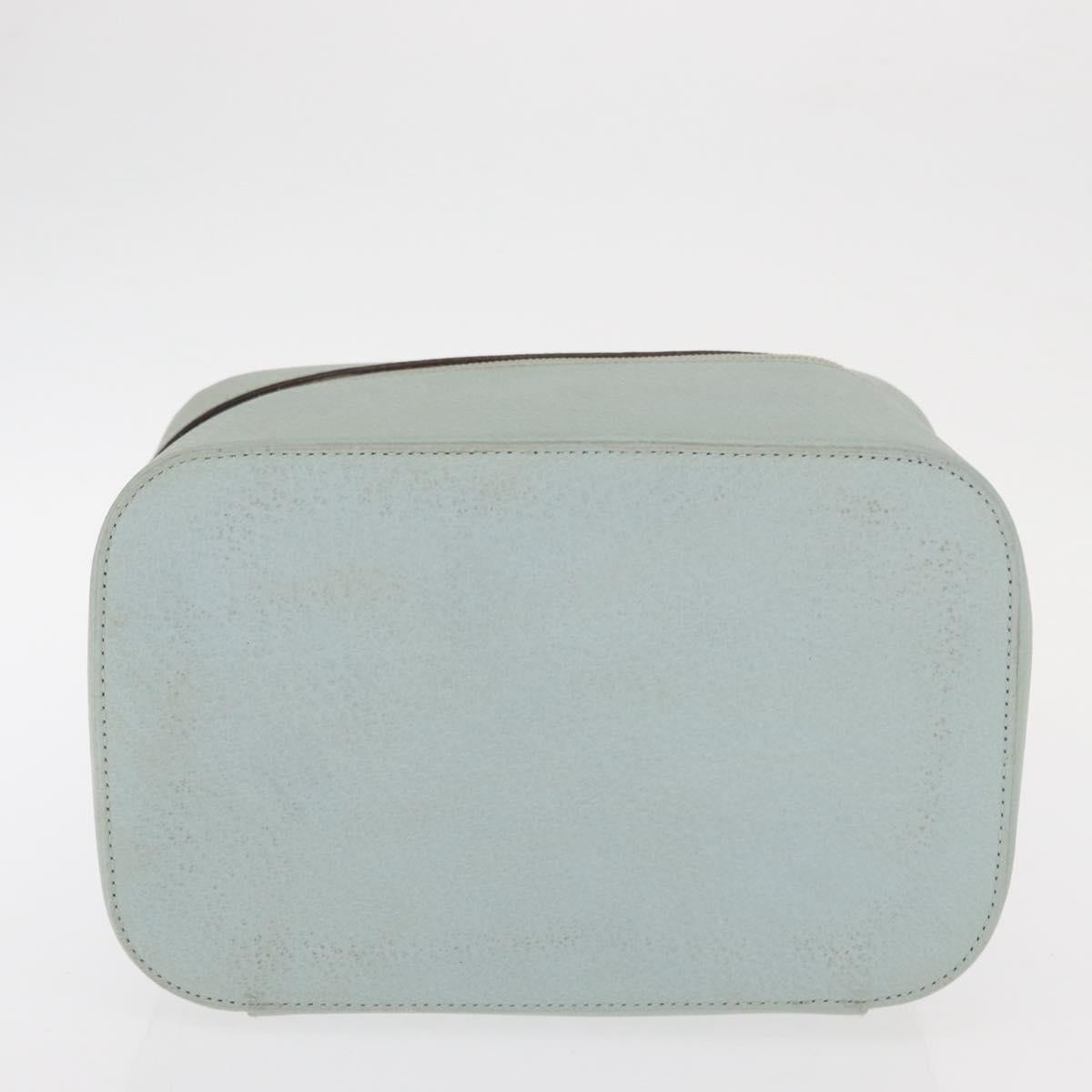 GUCCI Vanity Pouch Bag Leather Light Blue 039 2020 0710 Auth am10333