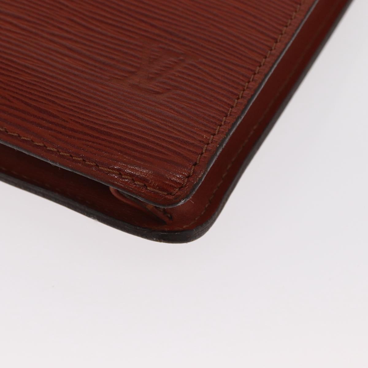 LOUIS VUITTON Epi Porte Documents Senatur Briefcase Brown M54453 LV Auth am10334