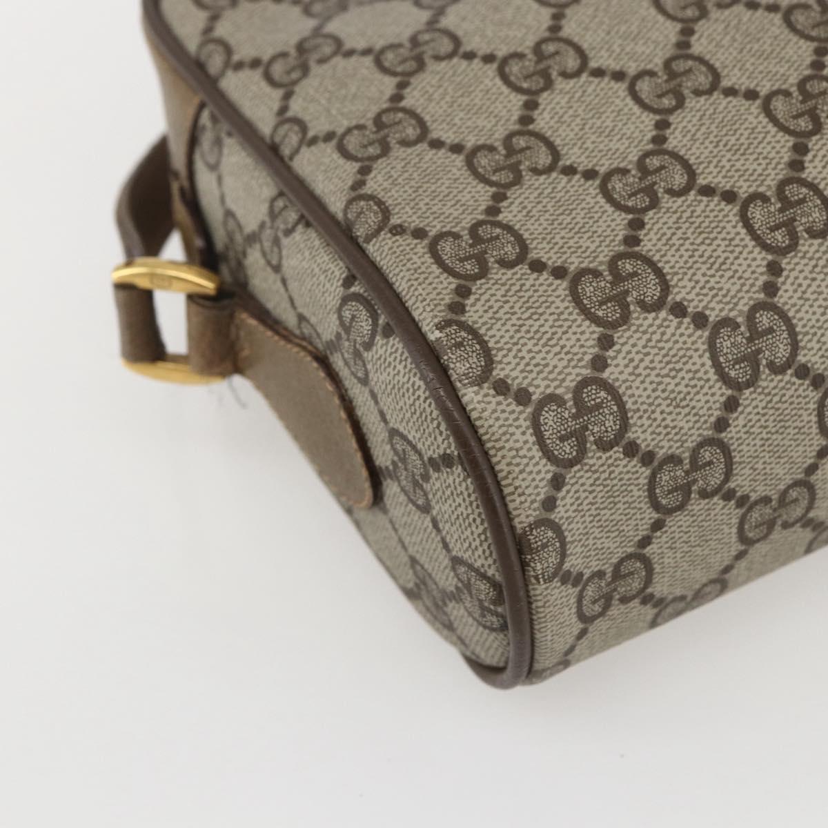 GUCCI GG Supreme Web Sherry Line Bag PVC Beige Gold 56 02 087 Auth am10340