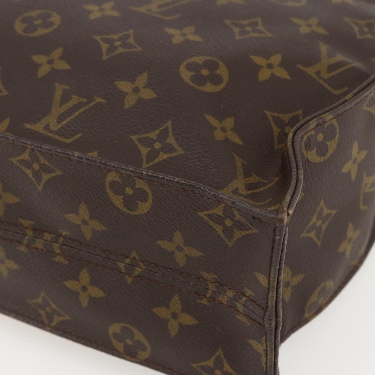 LOUIS VUITTON Monogram Sac Plat Hand Bag M51140 LV Auth am10353
