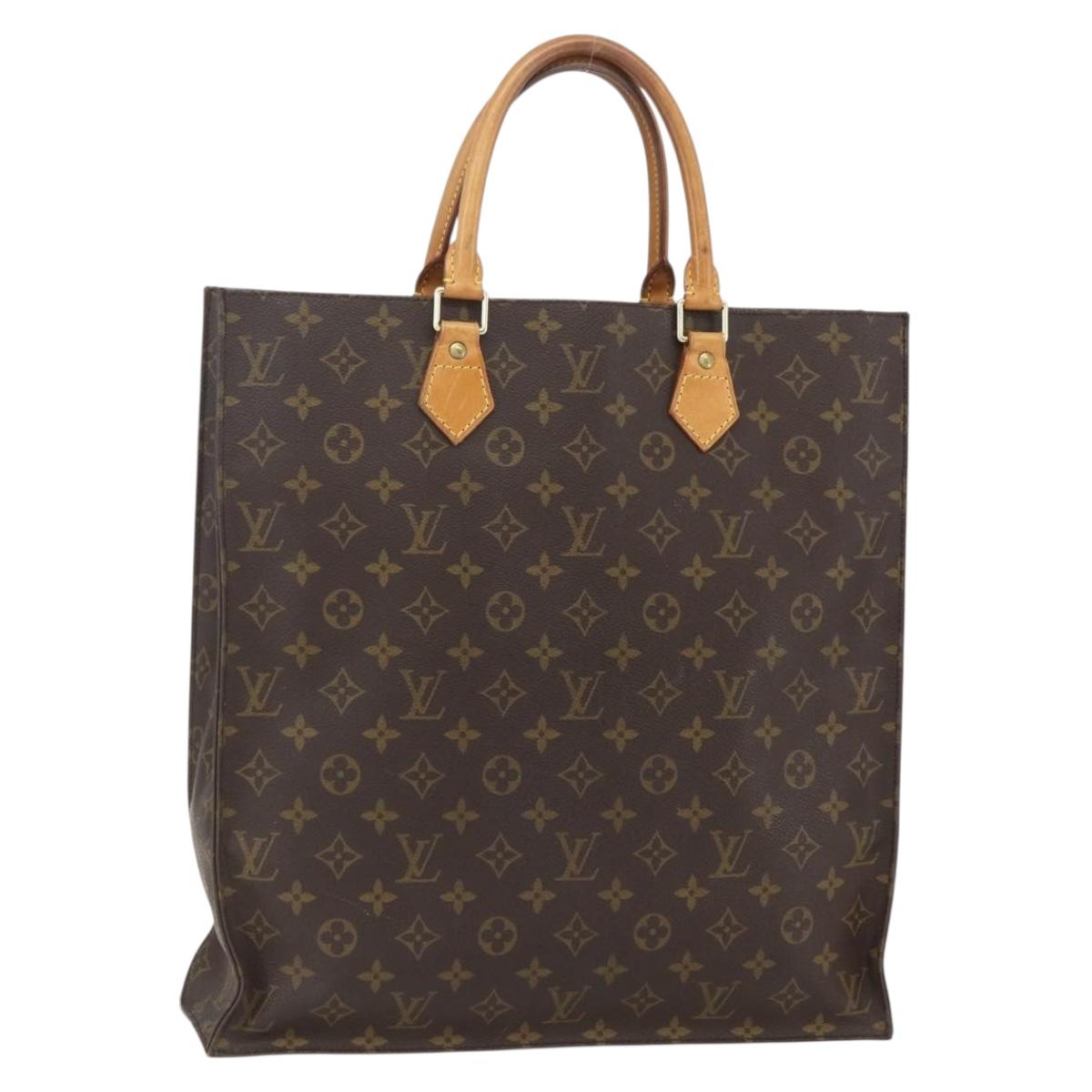 LOUIS VUITTON Monogram Sac Plat Hand Bag M51140 LV Auth am10353