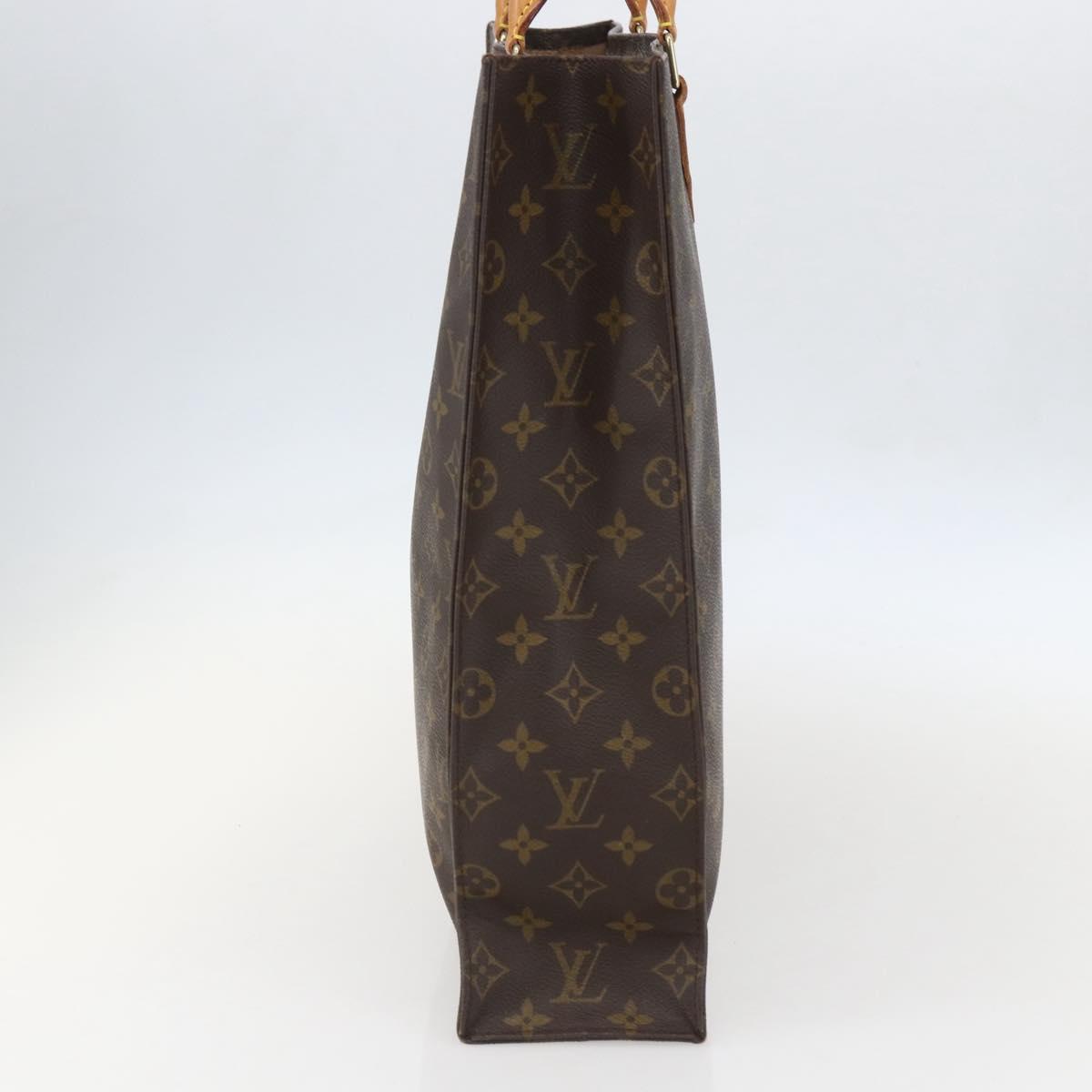 LOUIS VUITTON Monogram Sac Plat Hand Bag M51140 LV Auth am10353