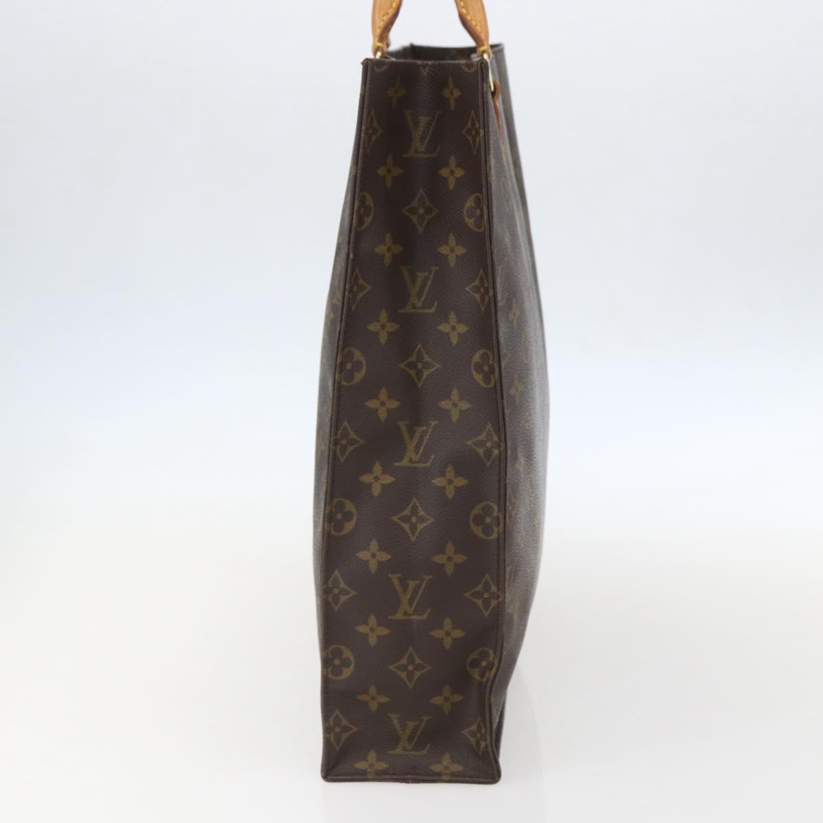 LOUIS VUITTON Monogram Sac Plat Hand Bag M51140 LV Auth am10353