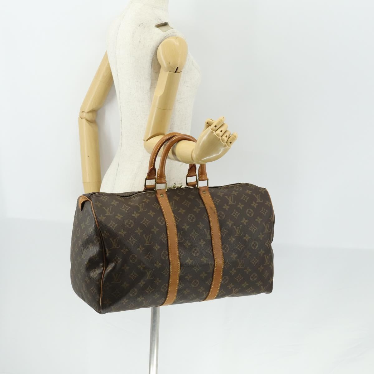 LOUIS VUITTON Monogram Keepall 45 Boston Bag M41428 LV Auth am10368