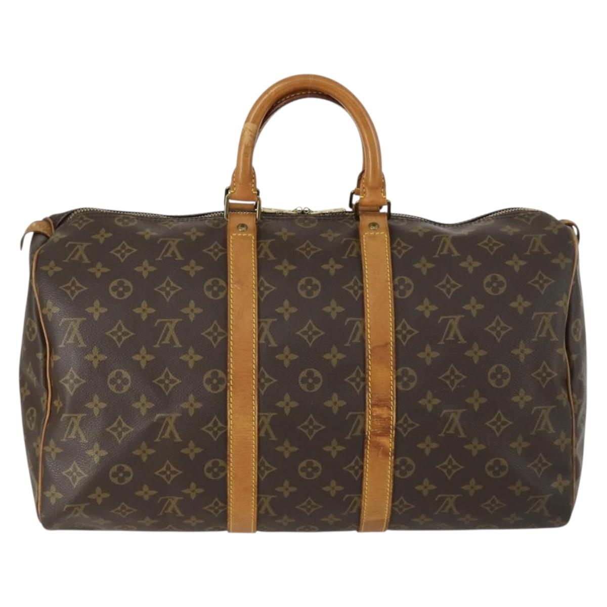 LOUIS VUITTON Monogram Keepall 45 Boston Bag M41428 LV Auth am10368