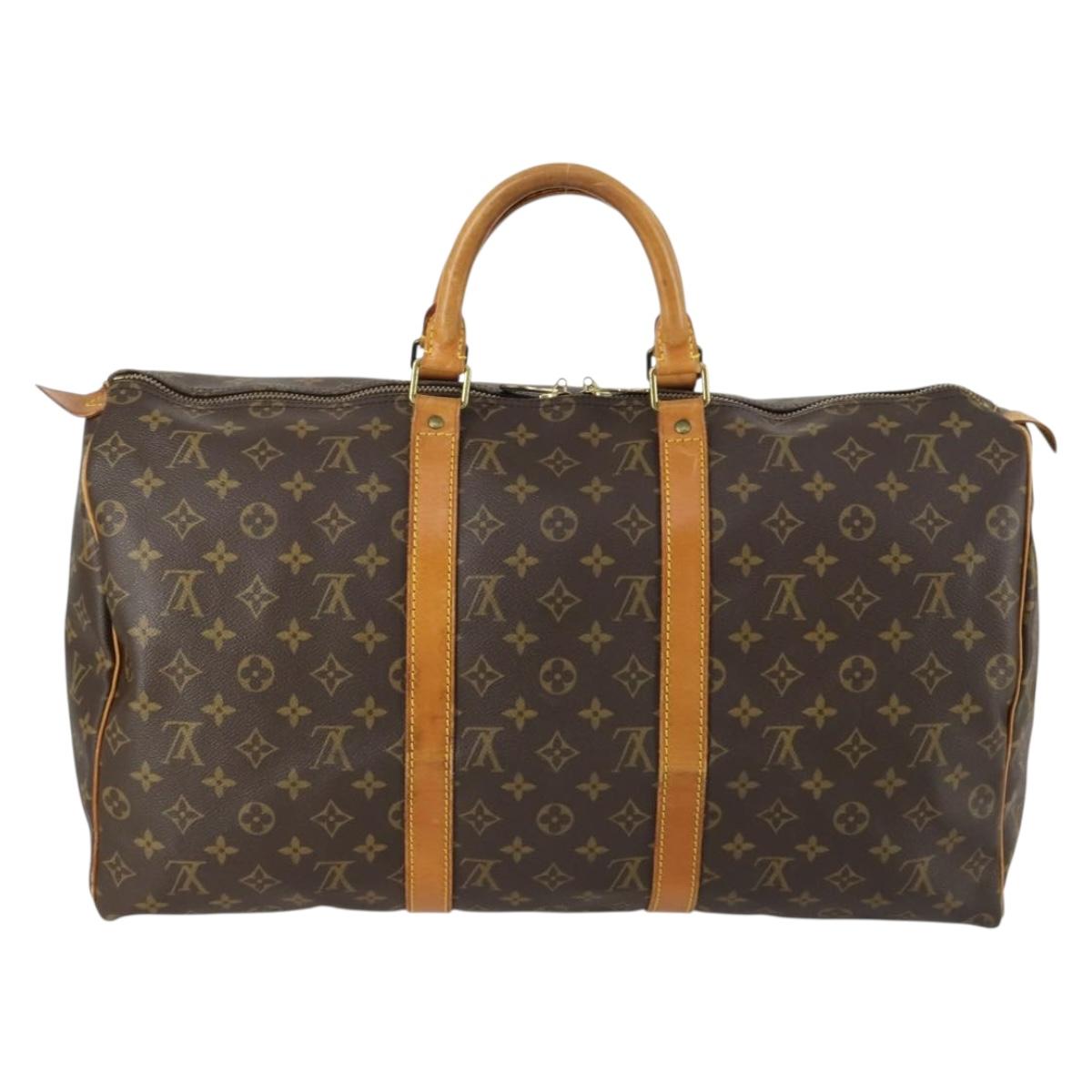 LOUIS VUITTON Monogram Keepall 50 Boston Bag M41426 LV Auth am10370