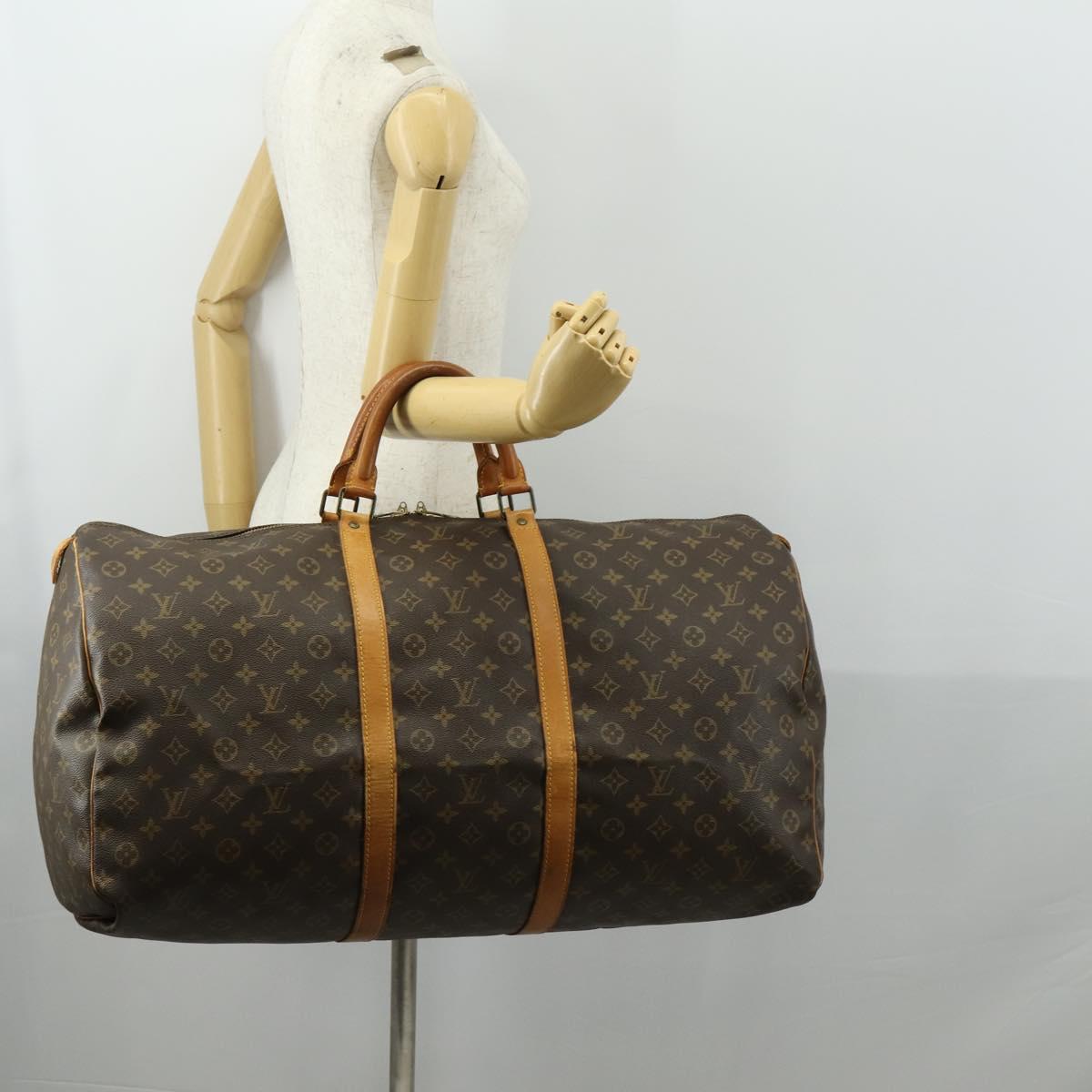 LOUIS VUITTON Monogram Keepall 60 Boston Bag M41422 LV Auth am10371