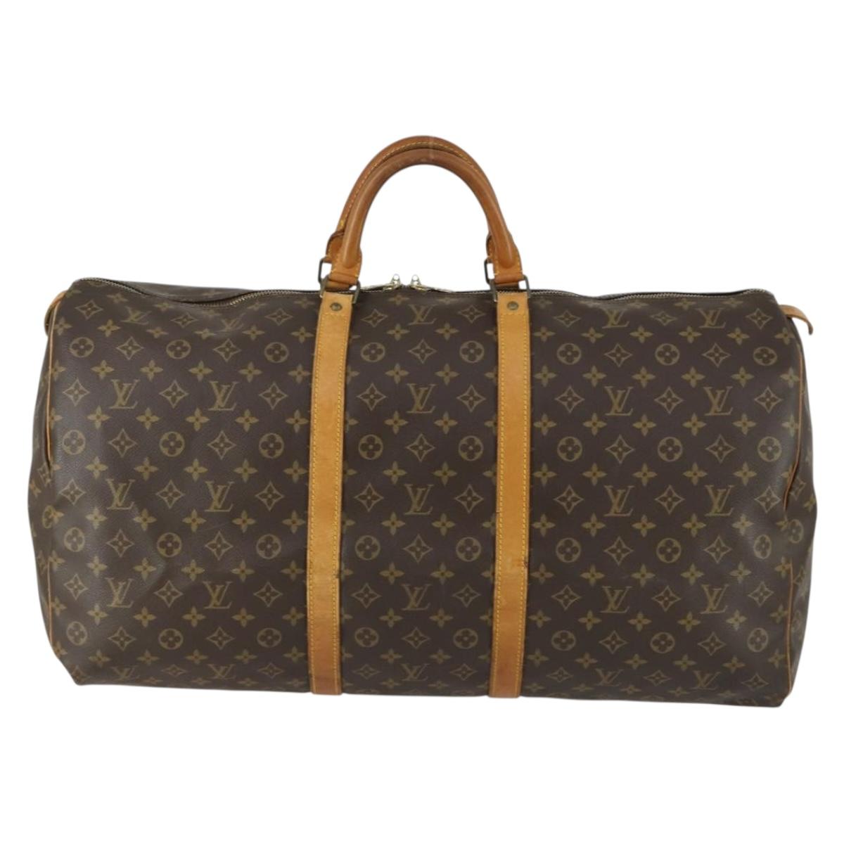 LOUIS VUITTON Monogram Keepall 60 Boston Bag M41422 LV Auth am10371