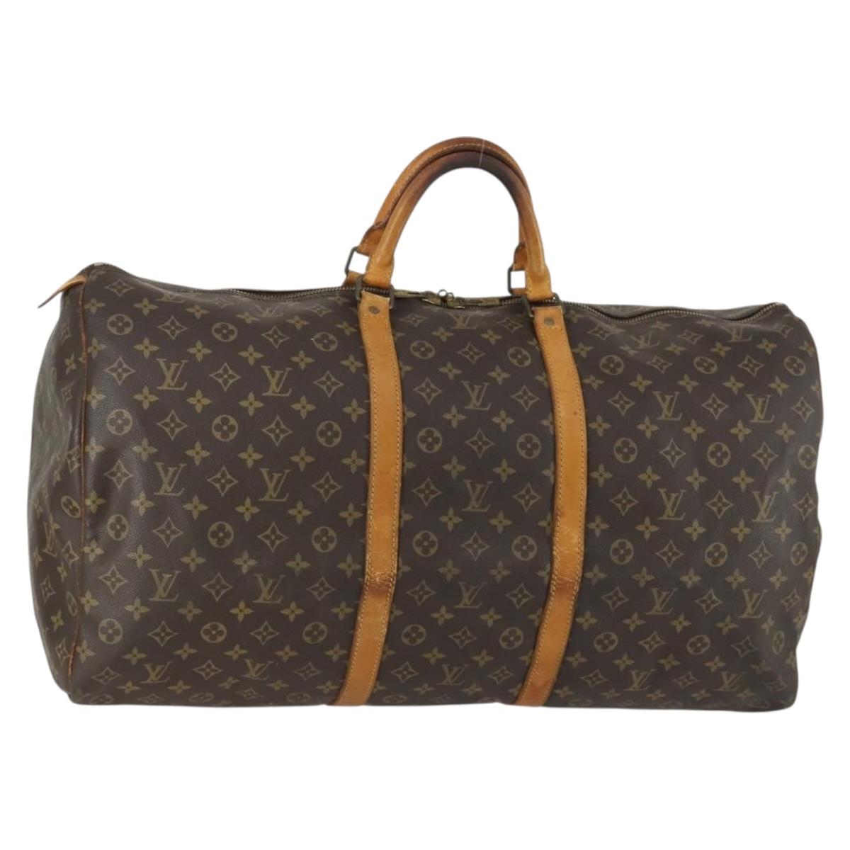 LOUIS VUITTON Monogram Keepall 60 Boston Bag M41422 LV Auth am10373