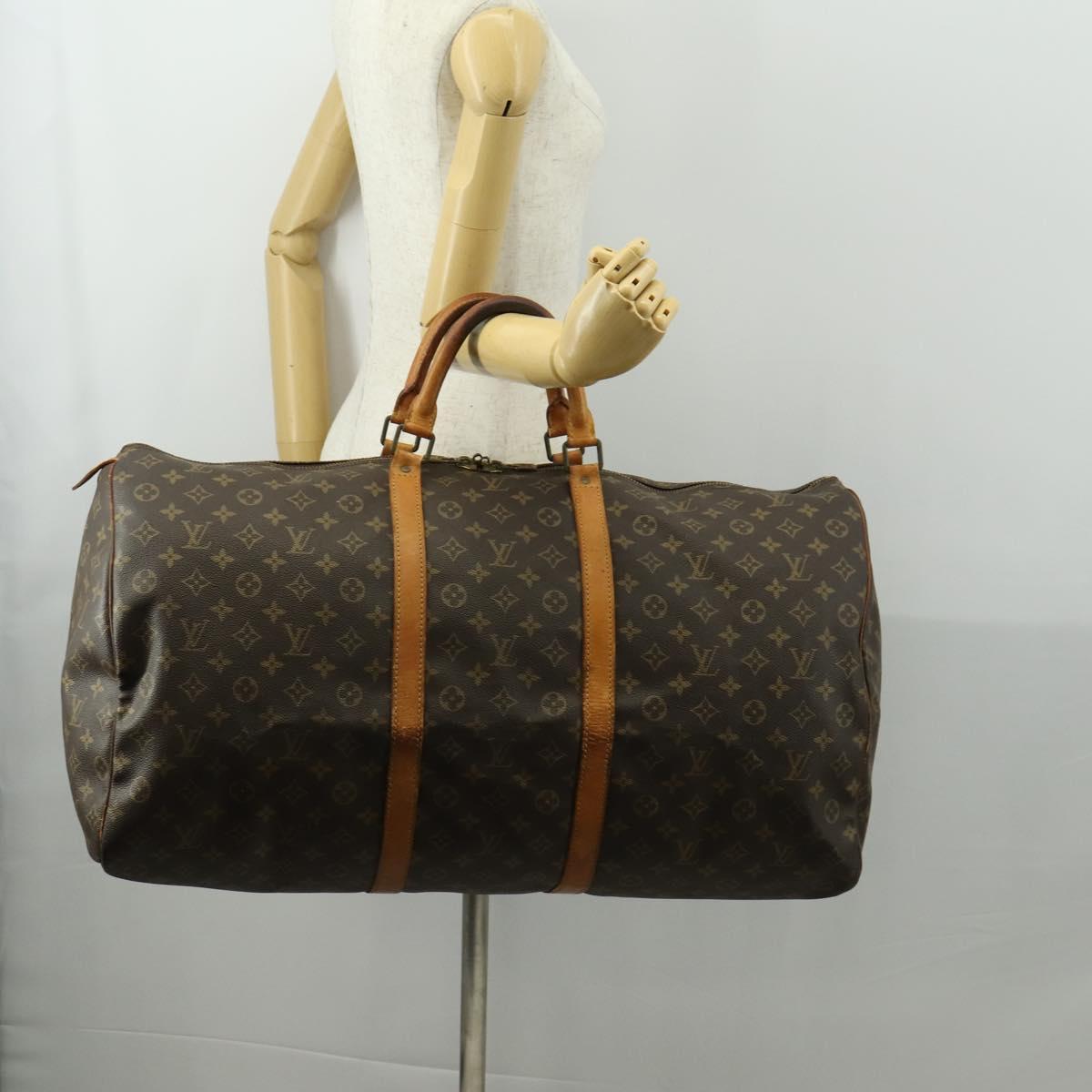 LOUIS VUITTON Monogram Keepall 60 Boston Bag M41422 LV Auth am10373