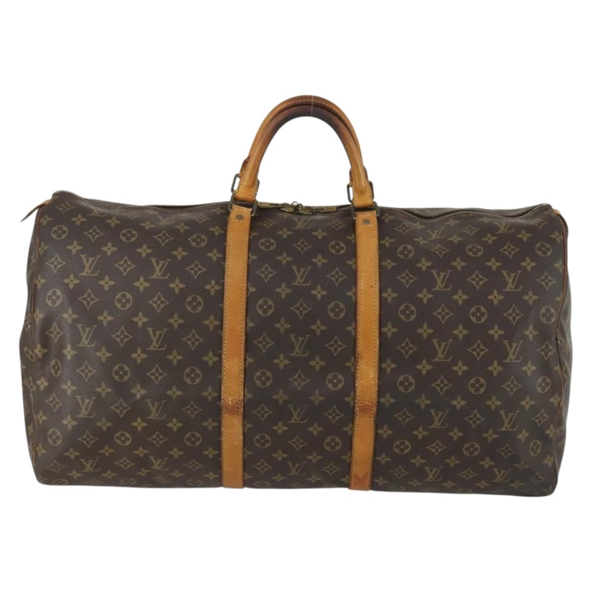 LOUIS VUITTON Monogram Keepall 60 Boston Bag M41422 LV Auth am10373