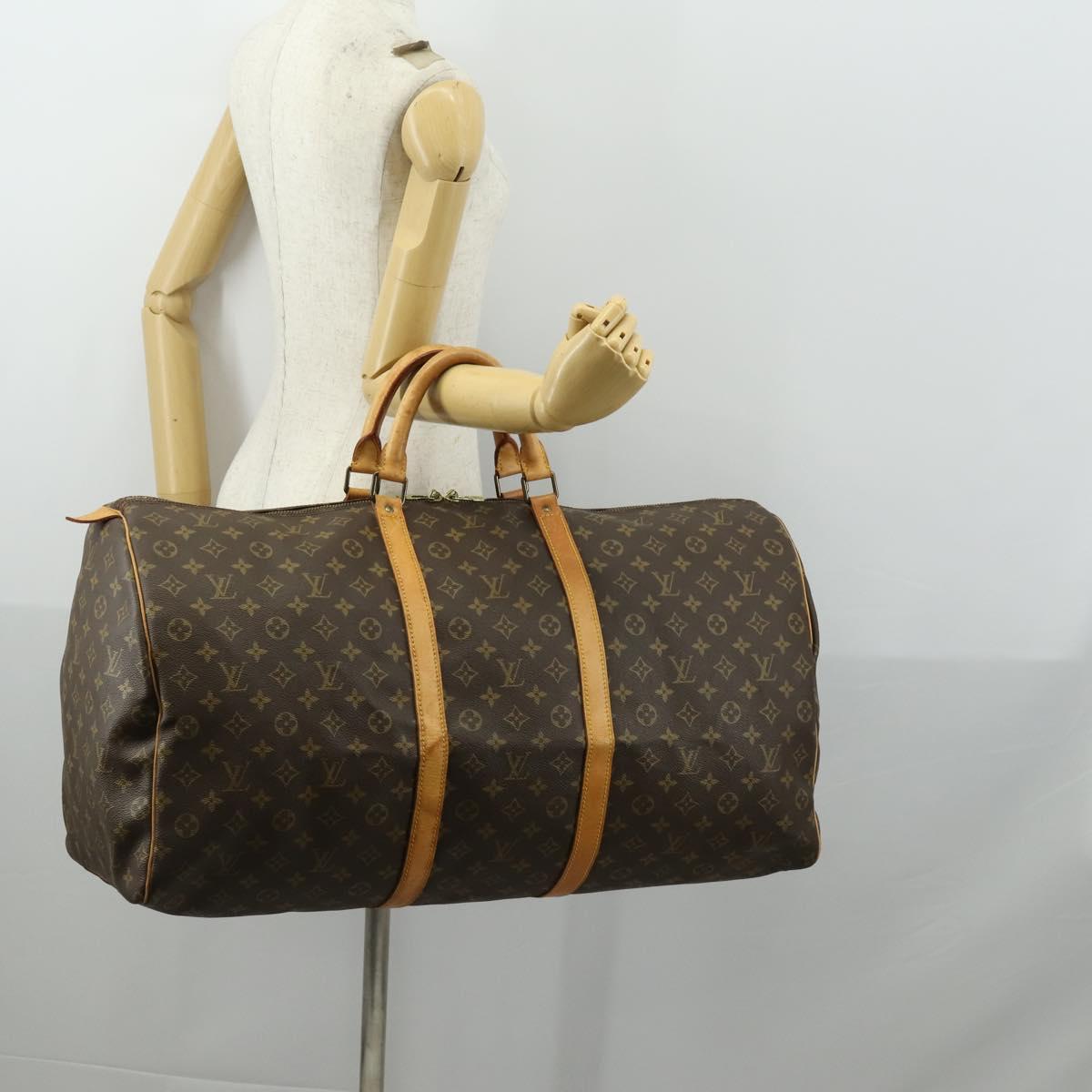 LOUIS VUITTON Monogram Keepall 60 Boston Bag M41422 LV Auth am10374