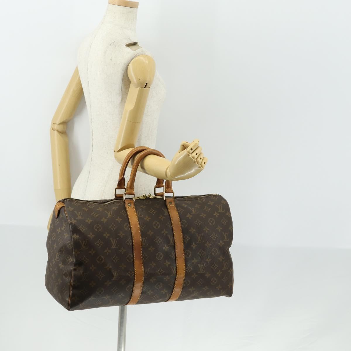 LOUIS VUITTON Monogram Keepall 45 Boston Bag M41428 LV Auth am10376