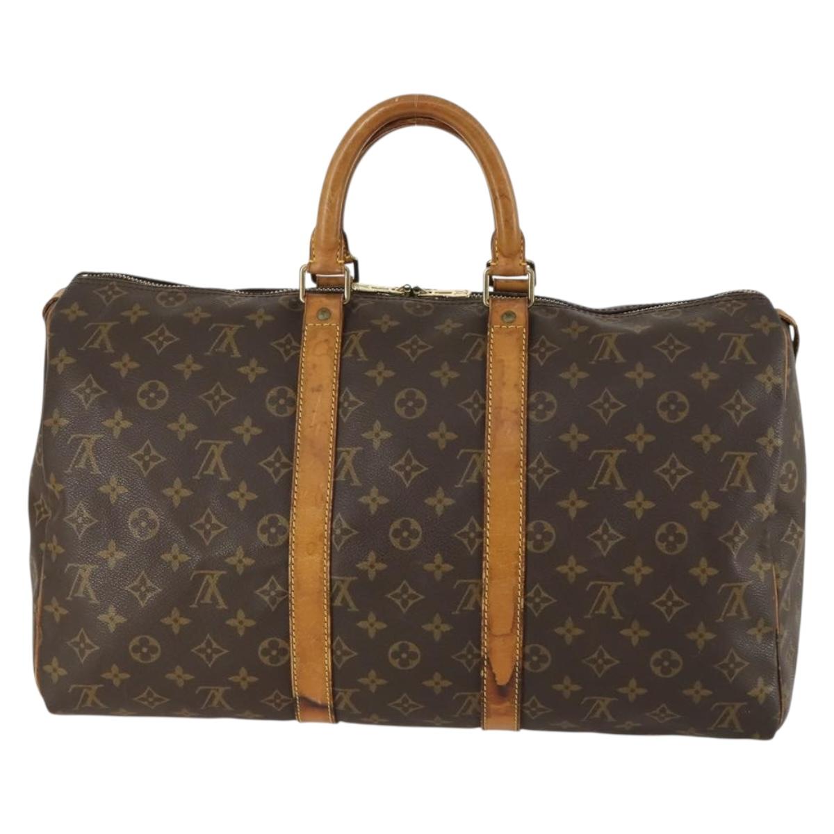 LOUIS VUITTON Monogram Keepall 45 Boston Bag M41428 LV Auth am10376