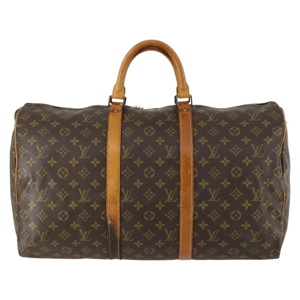LOUIS VUITTON Monogram Keepall 50 Boston Bag M41426 LV Auth am10377