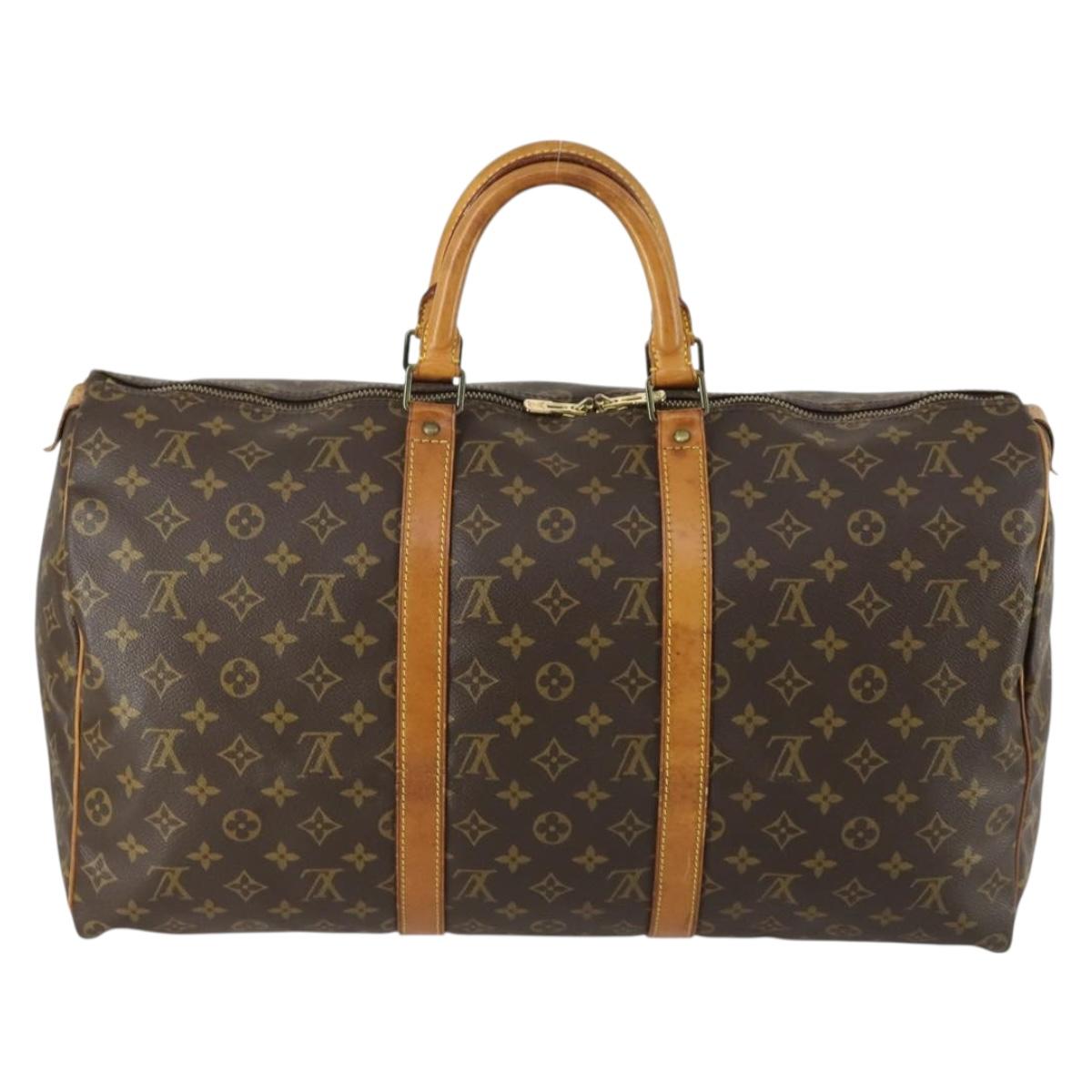 LOUIS VUITTON Monogram Keepall 50 Boston Bag M41426 LV Auth am10377