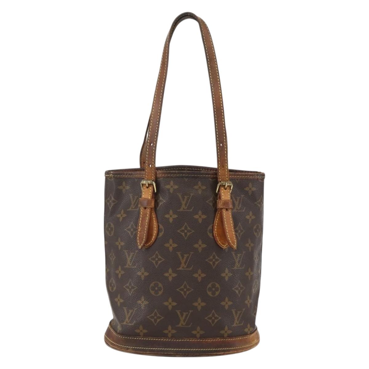 LOUIS VUITTON Monogram Bucket PM Shoulder Bag M42238 LV Auth am10400