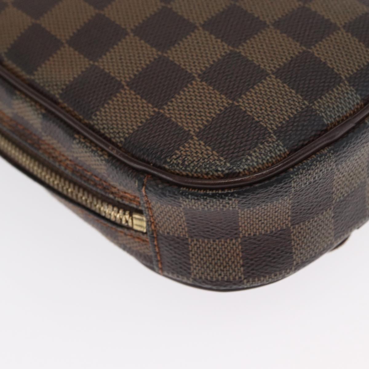 LOUIS VUITTON Damier Ebene Pochette Gange Bag SPO N48048 LV Auth am10401