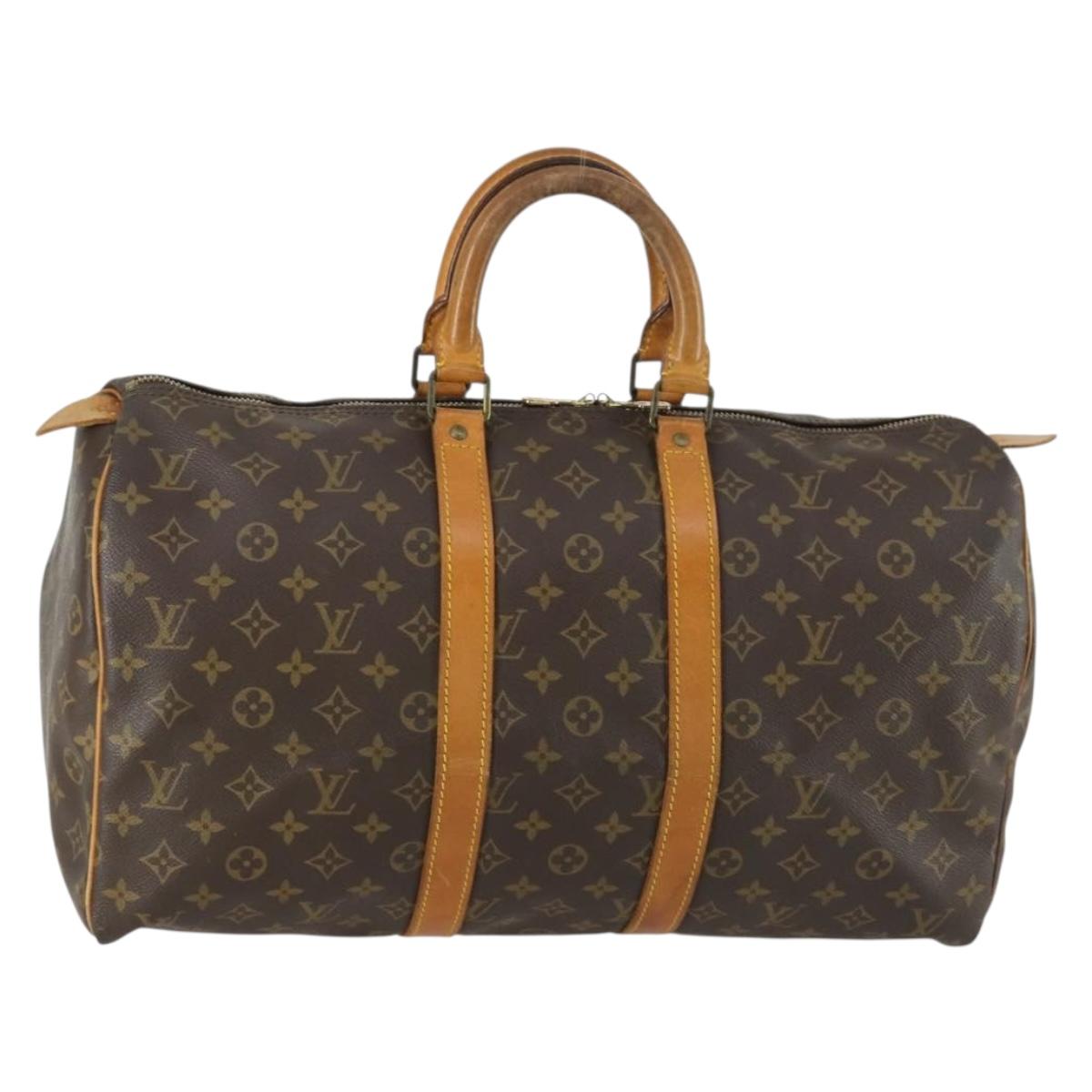 LOUIS VUITTON Monogram Keepall 45 Boston Bag M41428 LV Auth am10404