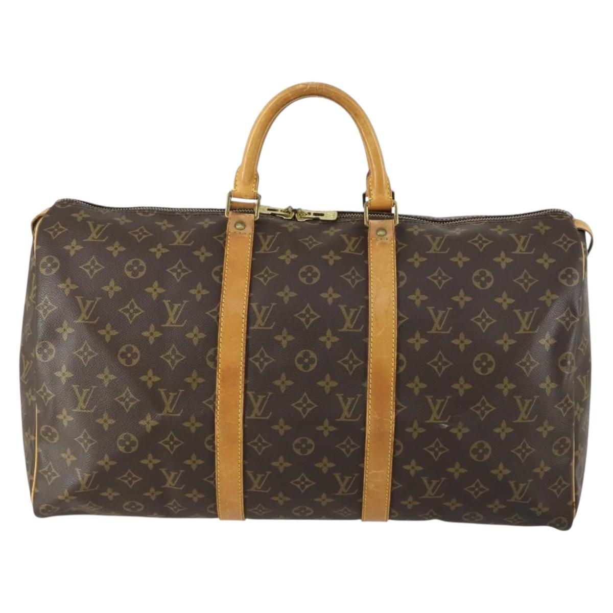 LOUIS VUITTON Monogram Keepall 50 Boston Bag M41426 LV Auth am10405
