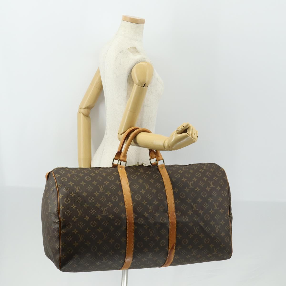 LOUIS VUITTON Monogram Keepall 60 Boston Bag M41422 LV Auth am10408
