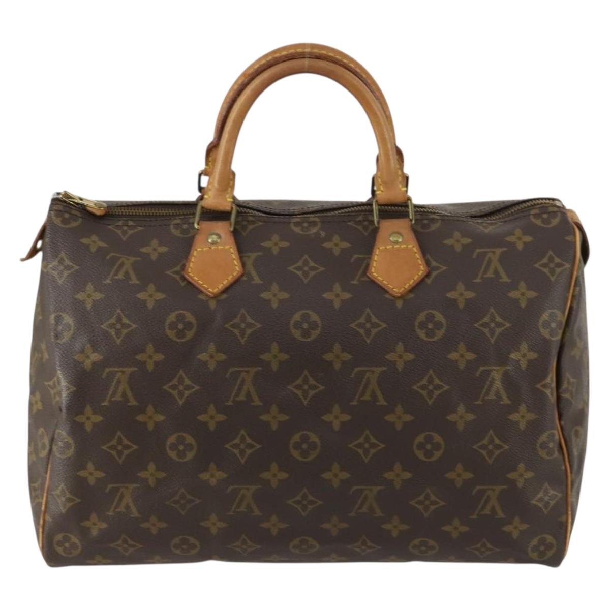 LOUIS VUITTON Monogram Speedy 35 Hand Bag M41524 LV Auth am10413