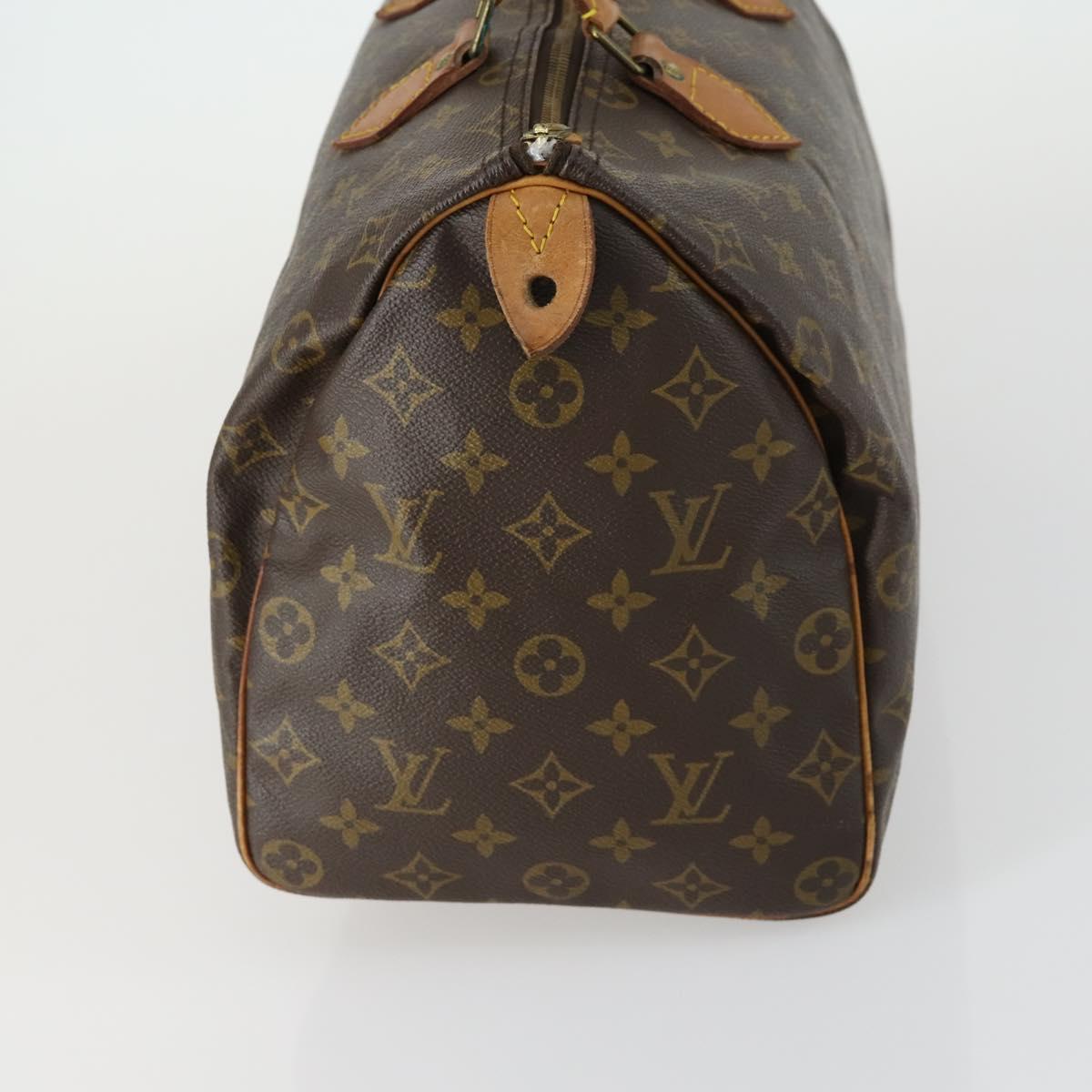 LOUIS VUITTON Monogram Speedy 35 Hand Bag M41524 LV Auth am10413