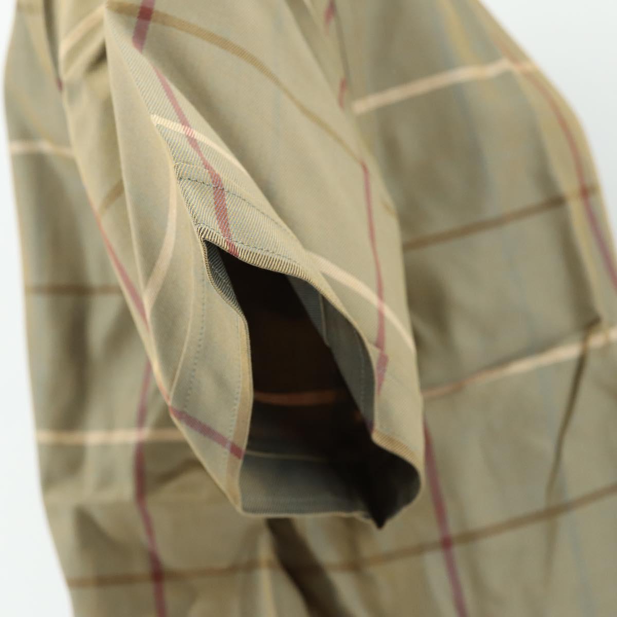 Burberrys Nova Check Short Sleeve Shirt Cotton Beige Auth am10420
