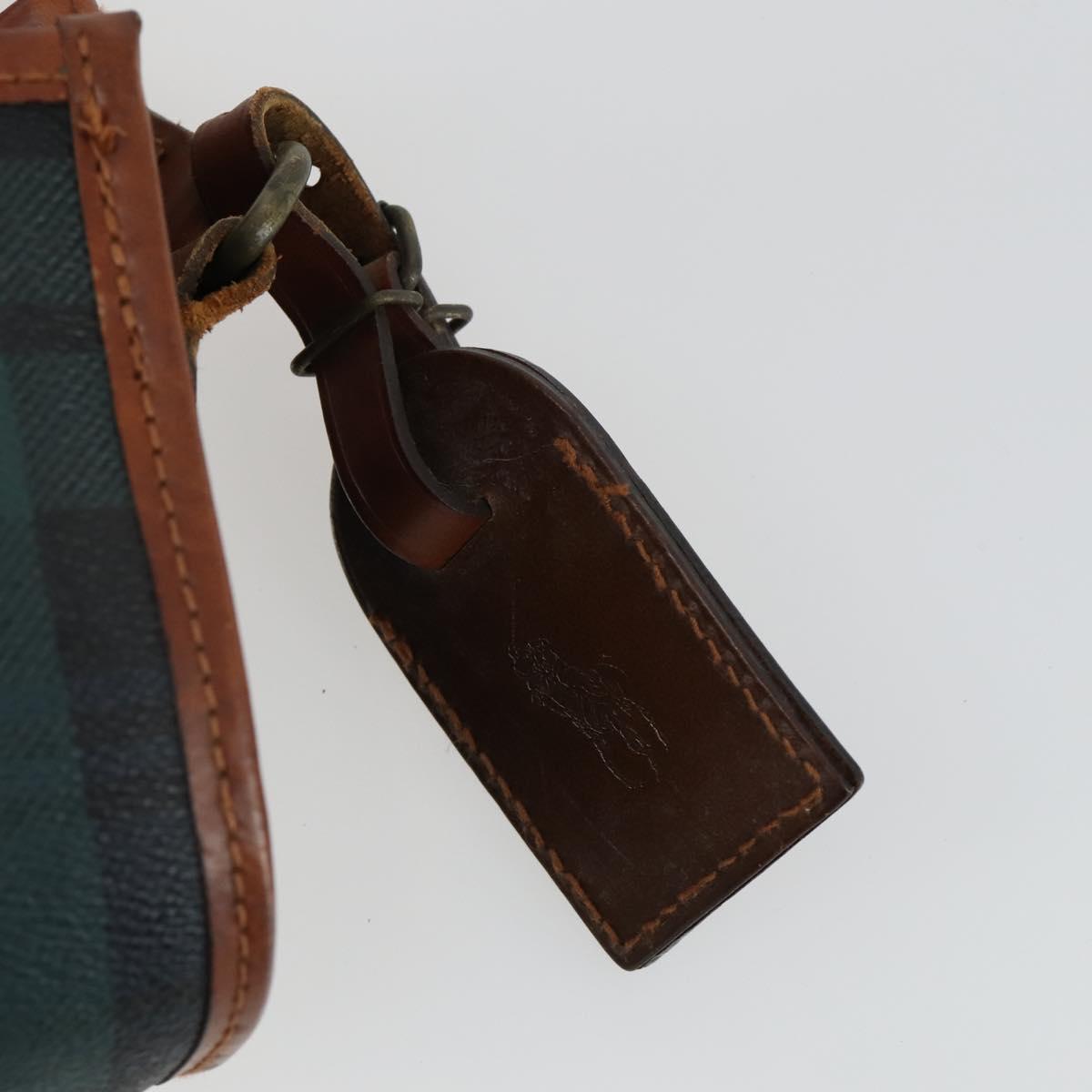Polo Ralph Lauren Check Shoulder Bag PVC Green Auth am10430