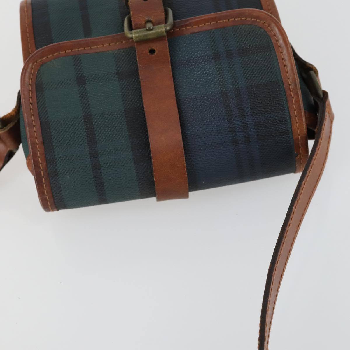 Polo Ralph Lauren Check Shoulder Bag PVC Green Auth am10430