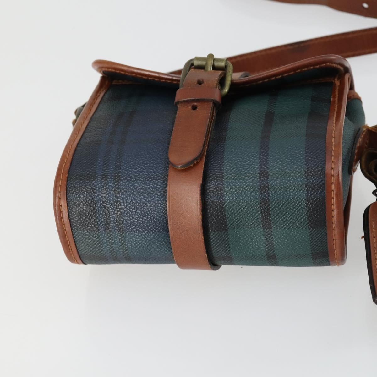 Polo Ralph Lauren Check Shoulder Bag PVC Green Auth am10430