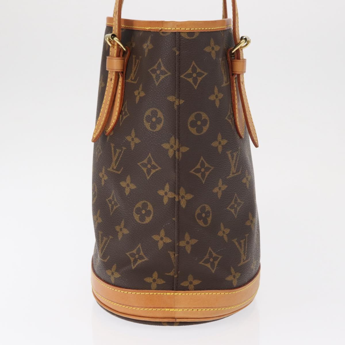LOUIS VUITTON Monogram Bucket PM Shoulder Bag M42238 LV Auth am10443