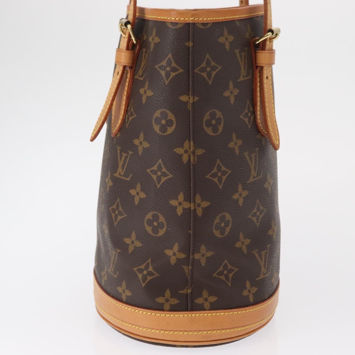 LOUIS VUITTON Monogram Bucket PM Shoulder Bag M42238 LV Auth am10443