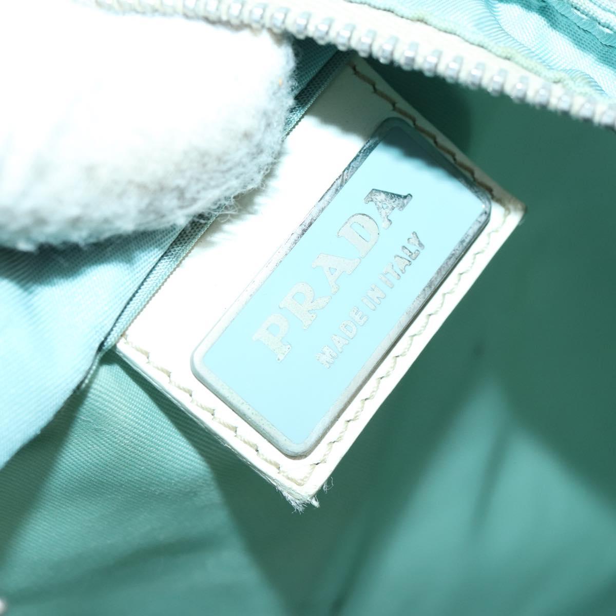PRADA Shoulder Bag Nylon Light Blue Silver Auth am10448